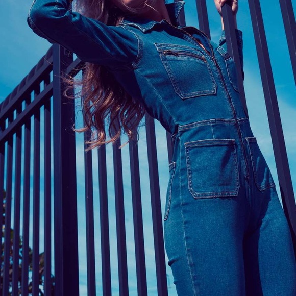 Free People Denim Romper - Picture 5 of 5